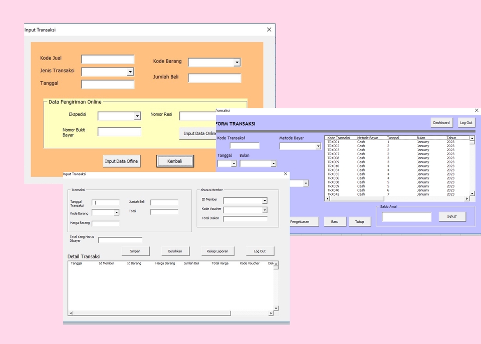 Aplikasi Desktop - Jasa Pembuatan VBA (Aplikasi Kasir, inventory, Absensi, Penggajian, Skripsi) - 3