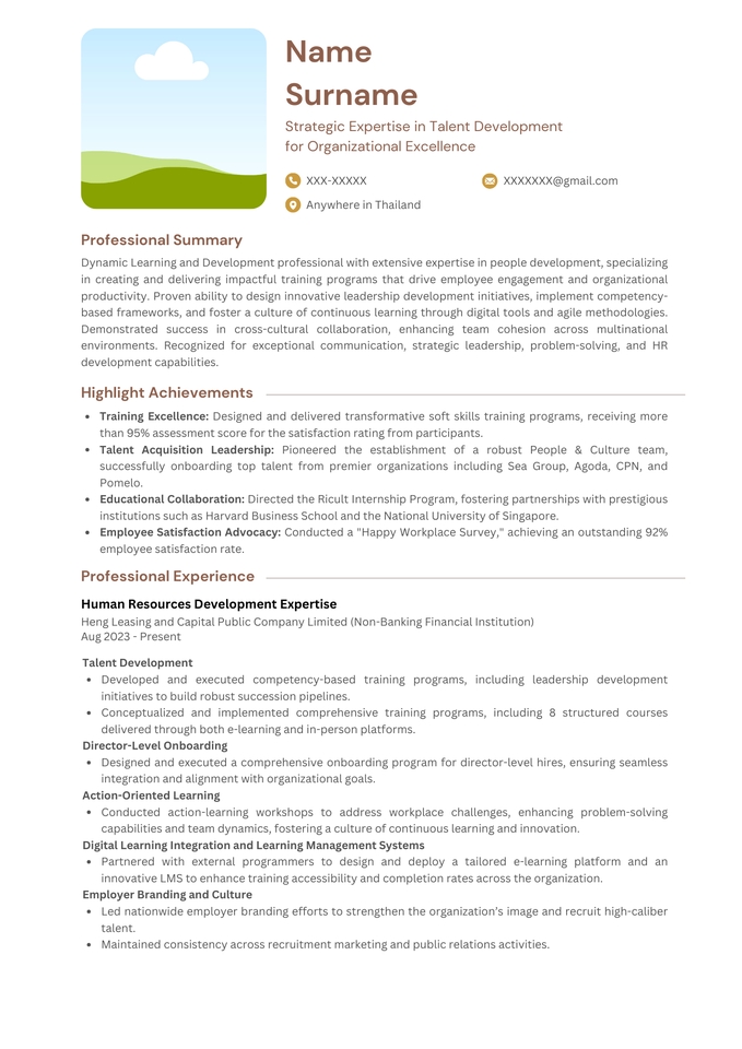 อื่นๆ - รับตรวจและแก้ไข หรือ สร้าง New Resume/CV (ENG) ราคาประหยัด - 7