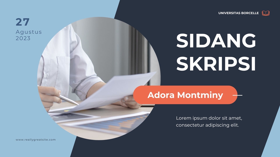 Jasa desain presentasi powerpoint untuk sidang skripsi, Adora Montminy.