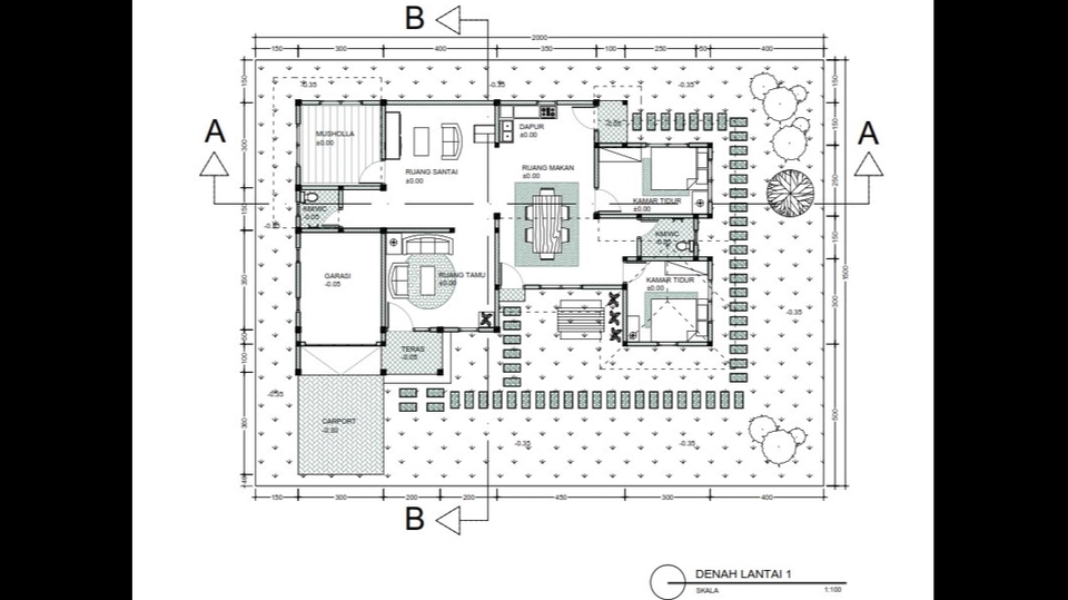 CAD Drawing - Desain Rumah 2D - 3