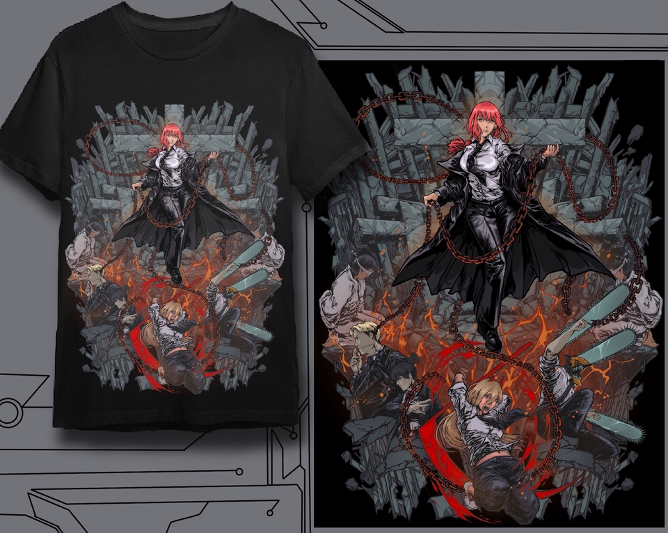 Desain Kaos & Motif - DESAIN KAOS ILUSTRASI ARTWORK DAN FANART ANIME - 5