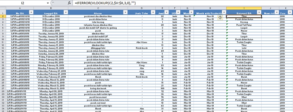 Pengetikan Umum - visualisasi data excel, sesuai request - 3