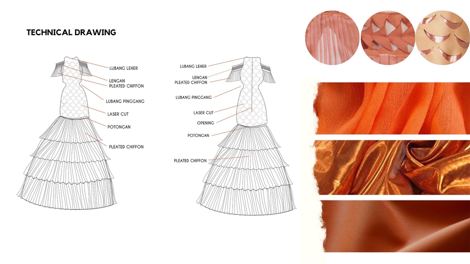Jasa Desain Model Baju hingga Busana Pesta Motif Custom - Digital Fashion Technical Drawing