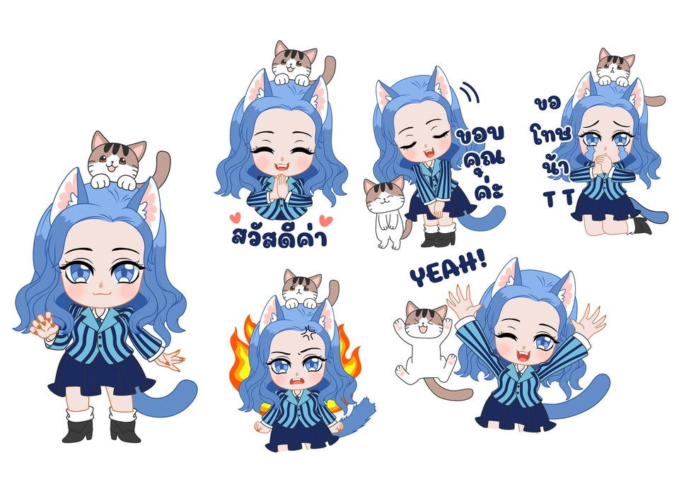 ออกแบบ Character & Mascot - วาดการ์ตูนน่ารัก สไตล์ญี่ปุ่น - 3
