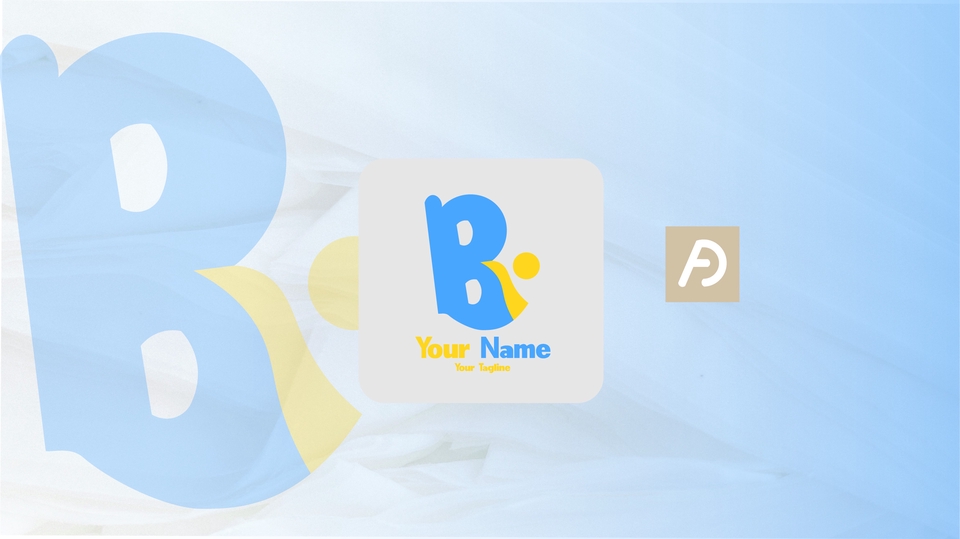 Desain logo B online modern minimalis, jasa desain logo perusahaan murah