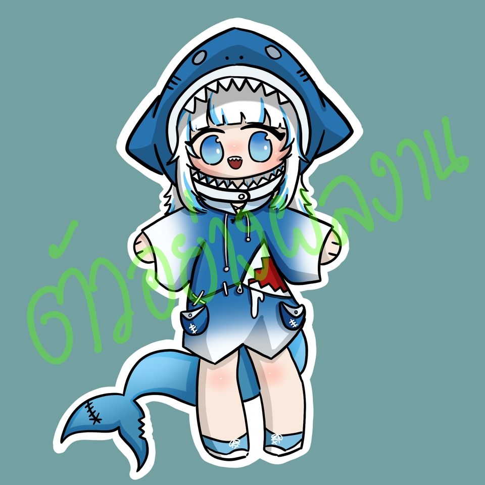 วาดภาพการ์ตูน - รับวาดภาพ Chibi style : One Gesture  - 5