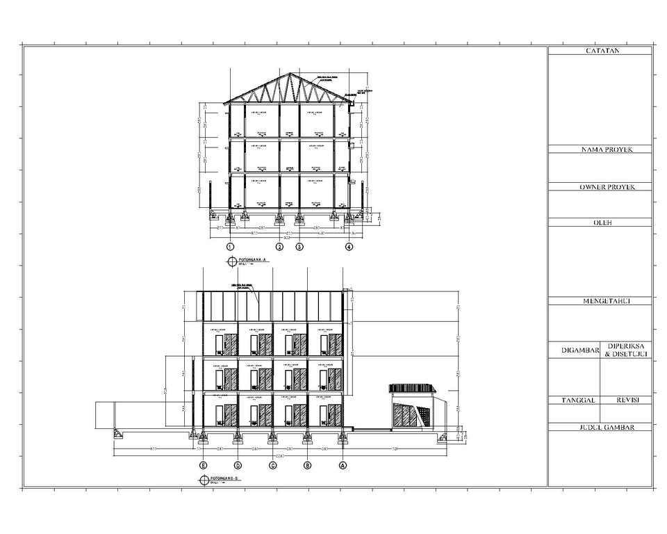 Drawing Ruko Jasa Design Bangunan Rumah Tinggal, Ruko, Kost Dan lainnya, 2 Dimensi ...