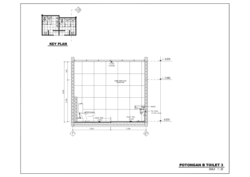 CAD Drawing - Gambar Kerja CAD (Bangunan Tinggi, Rumah Tinggal, Terminal, Rumah Sakit, Gudang, dsb)  - 11