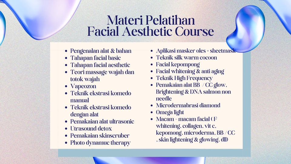 Kursus Online - Basic Beauty Therapis Course (Pelatihan Facial Basic/Pemula) - 12