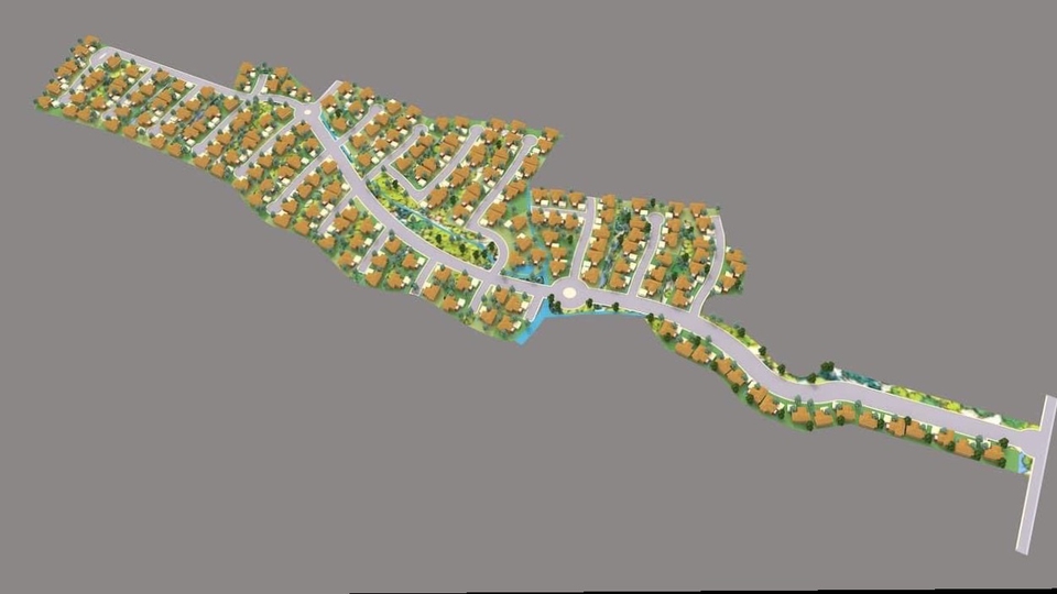 เขียนแบบวิศวกรรมและออกแบบโครงสร้าง - ออกแบบผังโครงการจัดสรร - 1