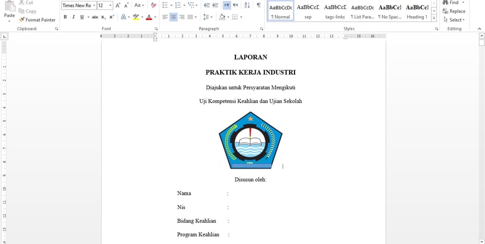 Jasa Pengetikan Dokumen Laporan Praktik Kerja Industri - Ketik Makalah, Proposal, Skripsi dan Tugas Sekolah.
