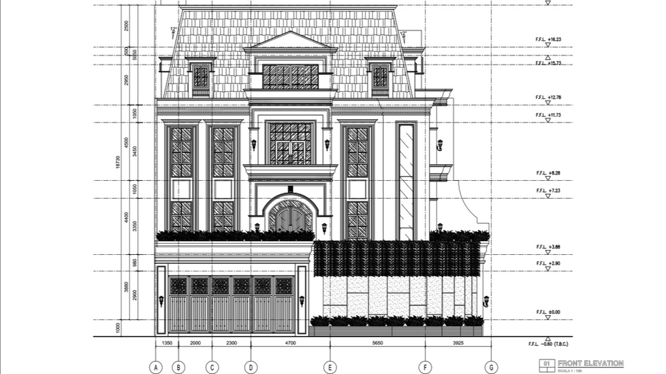 CAD Drawing - Gambar Kerja Autocad 2D : Arsitek, Struktur, MEP - 1