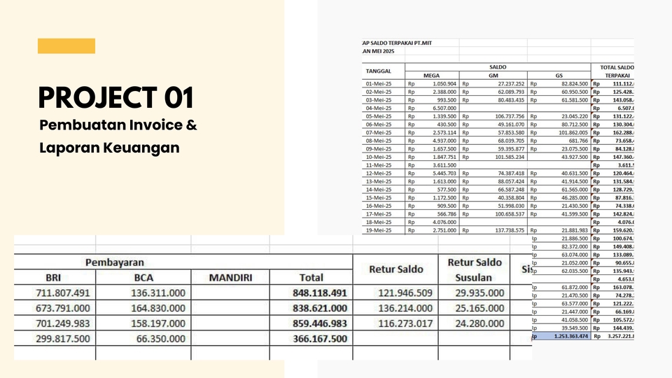 Jasa data entry keuangan: Invoice dan laporan keuangan, input data excel, pengumpulan data keuangan, entri data online.
