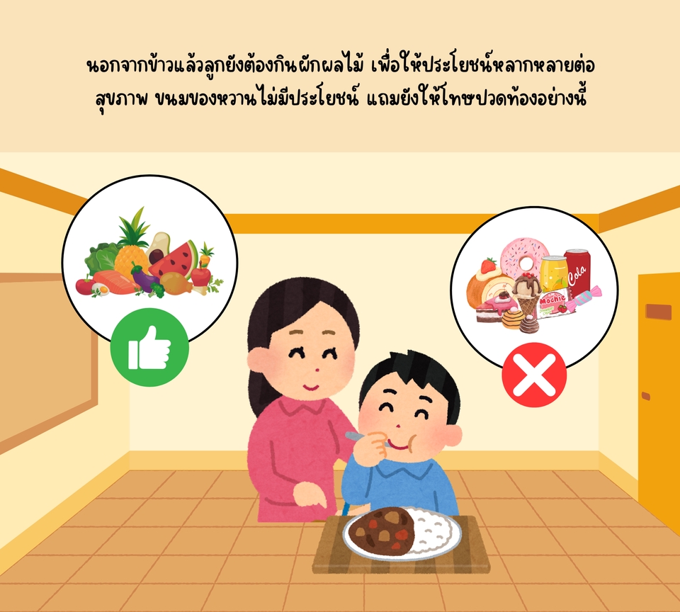 ออกแบบแคนวา แม่กับลูกเลือกอาหารสุขภาพ