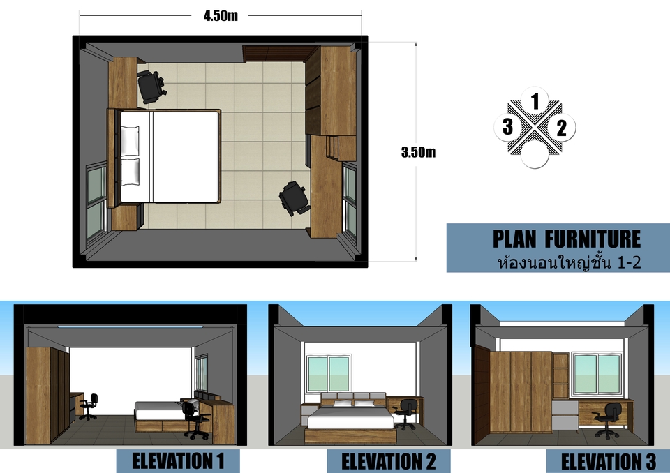 3D Perspective - รับทำโมเดล 3D , ทำภาพ 3D Perspective Exterior , Interior , Section ตามแบบ / ออกแบบเขียนแบบอาคาร - 26