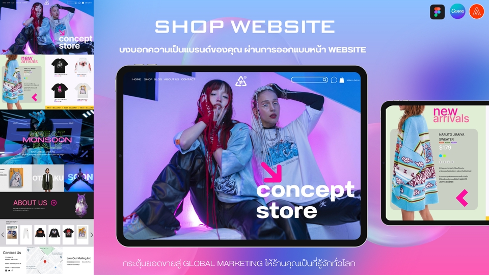 รับออกแบบเว็บไซต์ สร้างแบรนด์ให้โดดเด่น ด้วยบริการ ออกแบบ UI/UX ออกแบบเว็บแอพพลิเคชั่น บริการจากนักออกแบบมืออาชีพ
