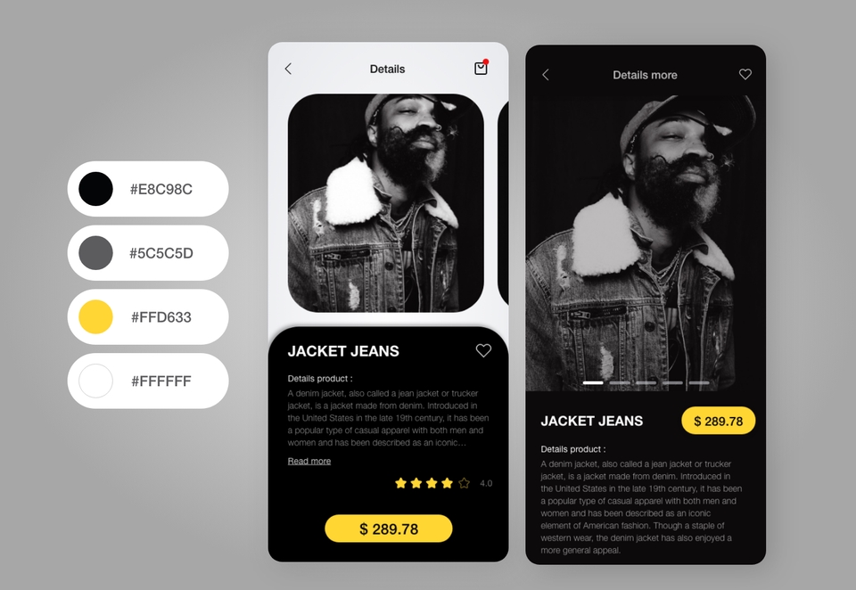 รับออกแบบ ui ux สำหรับแอพพลิเคชั่น เสื้อผ้า ออกแบบเว็บไซต์ขายเสื้อผ้า