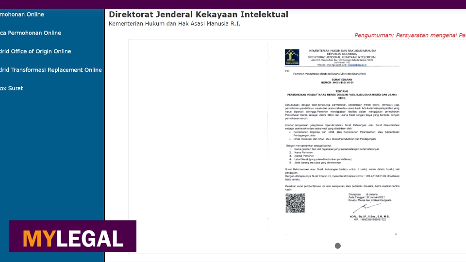 Direktorat Jenderal Kekayaan Intelektual Kementerian Hukum dan Hak Asasi Manusia RI. Legal opinion, jasa legal,  jasa konsultasi hukum, konsultasi hukum.