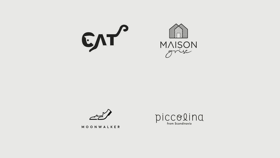 ออกแบบโลโก้ Logo Minimal สไตล์ร้านค้า แม่ค้า ดราฟโลโก้