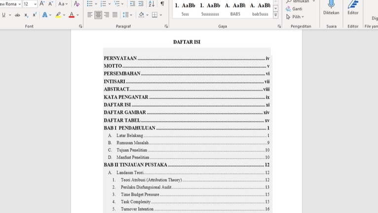 Pengetikan Umum - Pembuatan Daftar Isi, Tabel, Gambar, dan Nomor Halaman - 5