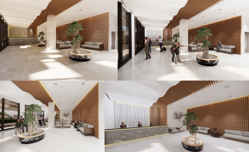 Jasa drafter autocad freelance untuk desain interior ruangan dengan furniture modern dan desain estetik.