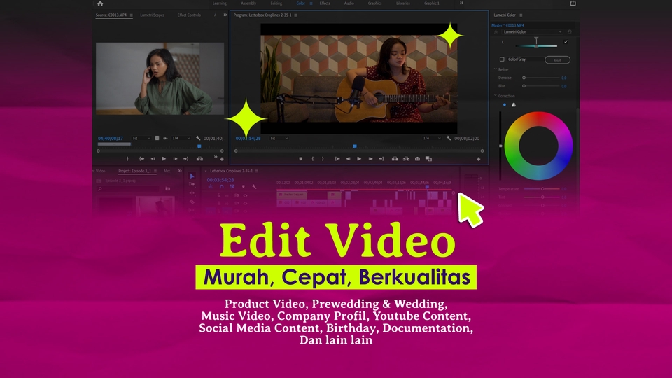 Video Editing - Edit Video Murah, Cepat, Berkualitas, dan Revisi Tanpa Batas - 1