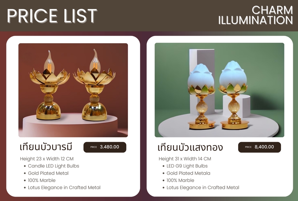 รับจ้างทำบุญออนไลน์ ทำบุญไหว้พระ เทียนบัวสวยงาม
