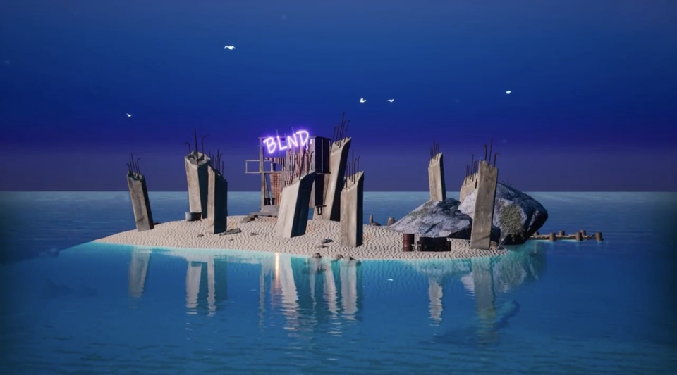 รับปั้นโมเดล3D เกาะร้าง อาคารร้าง ภาพ3มิติ