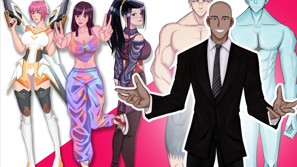 Jasa desain karakter kartun untuk game, vtuber, dan ilustrasi