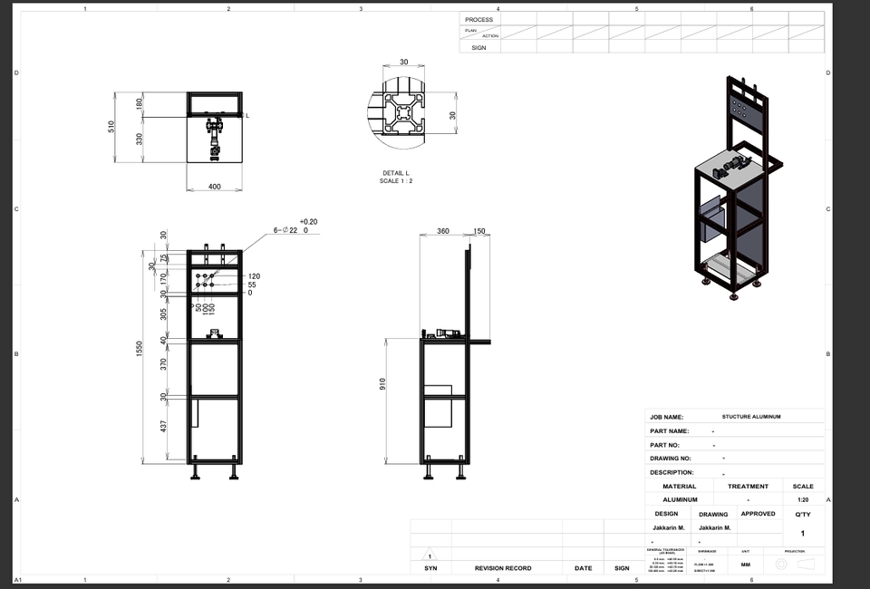 เขียนแบบวิศวกรรมและออกแบบโครงสร้าง - ออกแบบชิ้นงานด้วยโปรแกรม Solidworks 3D/2D - 5