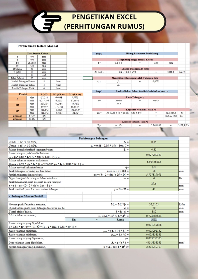 Jasa pengetikan online untuk perhitungan rumus dengan excel.