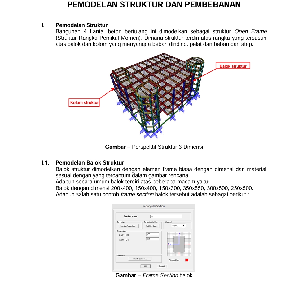 Jasa drafter autocad 3D untuk desain struktur bangunan dengan balok dan kolom, desain arsitek, interior, dan lain-lain.