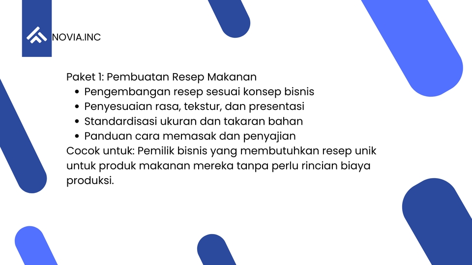 Konsultan bisnis plan untuk membangun startup dan mengembangkan resep makanan unik