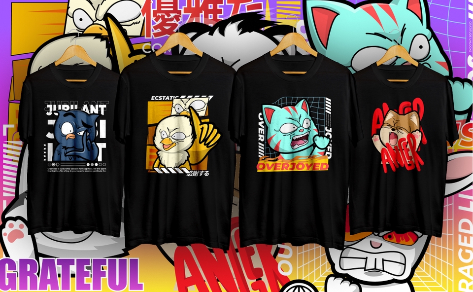 Desain Kaos & Motif - DESAIN KAOS UNIK KEKINIAN, GAYA ILLUSTRATION STREETWEAR DIPERCAYA LEBIH DARI 145 CUSTOMER - 3