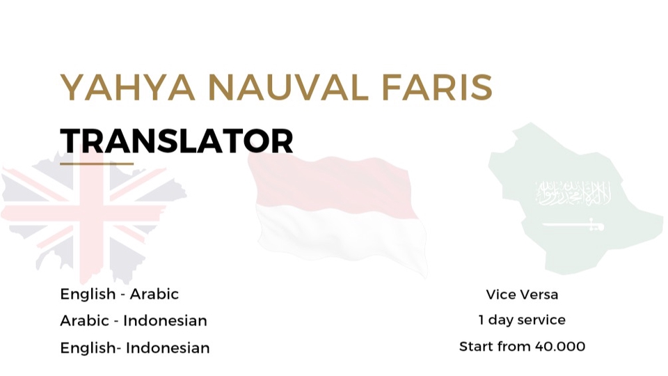 Jasa Penerjemah, Translate dan Terjemahan Bahasa Arab - Penerjemahan Bahasa Arab ke Bahasa Inggris/Bahasa Indonesia Vice Versa 