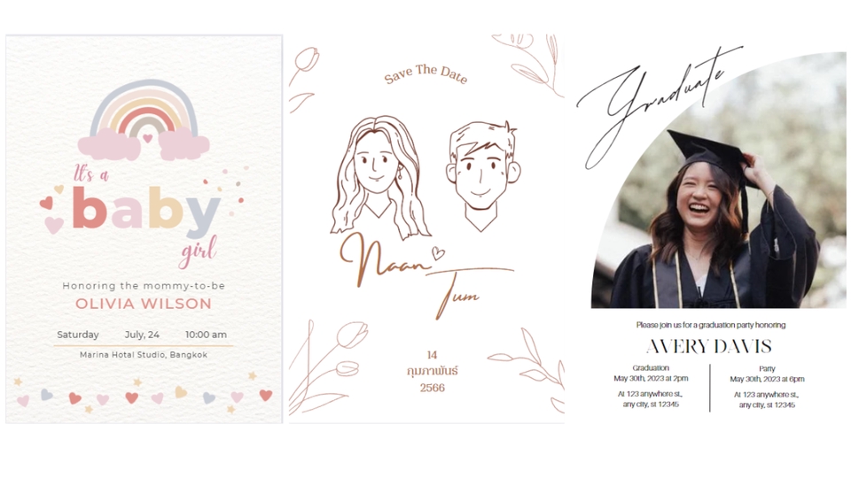 สื่อสิ่งพิมพ์และนามบัตร - รับออกแบบการ์ดต่าง ๆ การ์ดงานเเต่ง/งานบวช/การ์ดเชิญ และอื่น ๆ  (เมนูอาหาร, โบรชัวร์ แผ่นพับ ใบปลิว) - 3