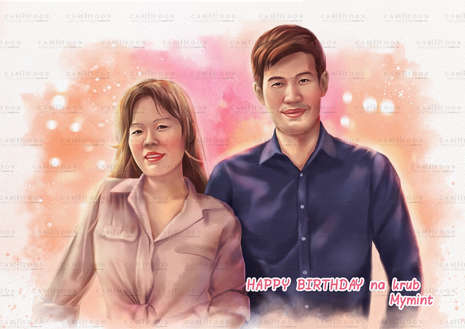 วาดภาพเหมือน Portrait - รับวาดภาพเหมือน portrait สไตล์สีน้ำ เทคนิคDigital painting - 22