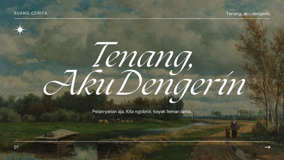 Pengembangan Diri - Tenang, Aku Dengerin. - Teman Curhat Buat Kamu Yang Lagi Penuh - 1