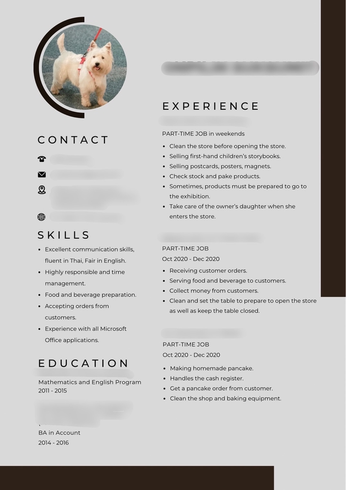 Portfolio & Resume - รับออกแบบ Resume I ฝึกงาน I สมัครงาน I มหาวิทยาลัย - 5