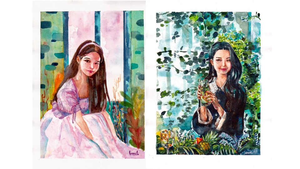 วาดแฟนอาร์ต - watercolor X kpop artist - 1