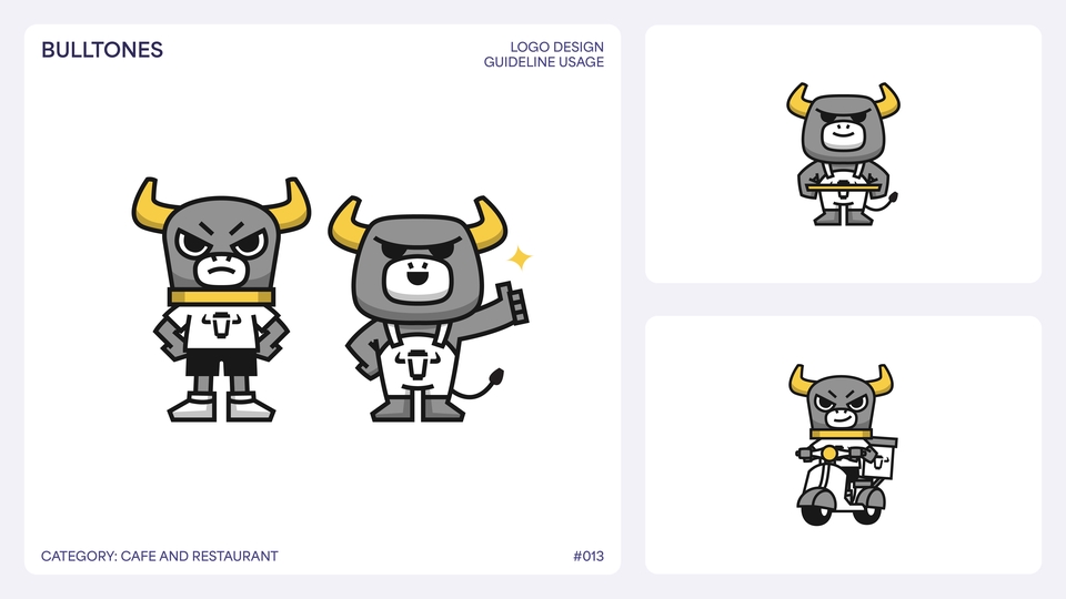 ออกแบบตัวการ์ตูน คาแรคเตอร์ วัว น่ารัก สไตล์ญี่ปุ่น