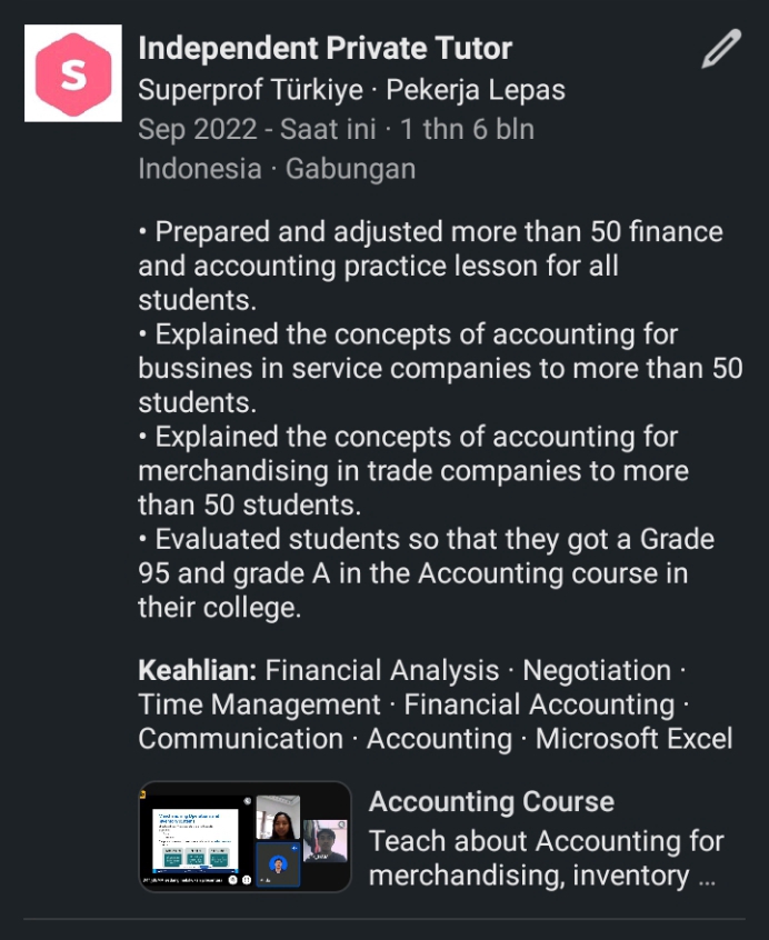 Kursus Online - ACCOUNTING TUTOR - 5