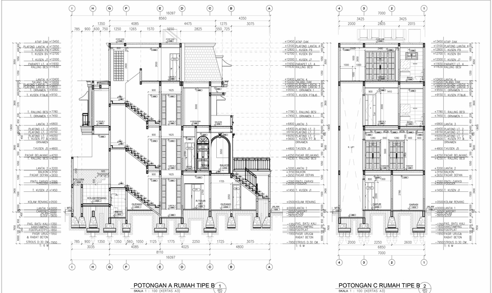 Jasa drafter autocad rumah tipe B dan C, desain arsitektur interior, gambar autocad, drafter freelance, jasa drafter murah