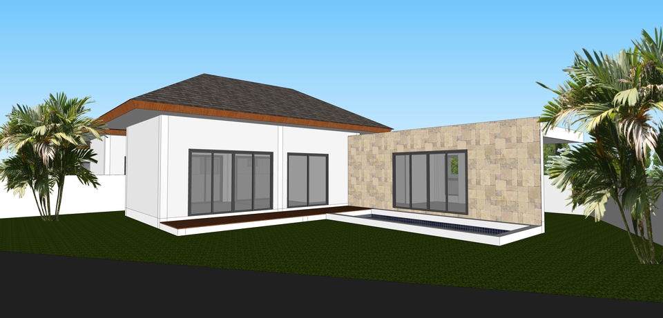 3D Perspective - ขึ้นโมเดลอาคาร 3 มิติ ด้วยโปรแกรม Sketchup - 17