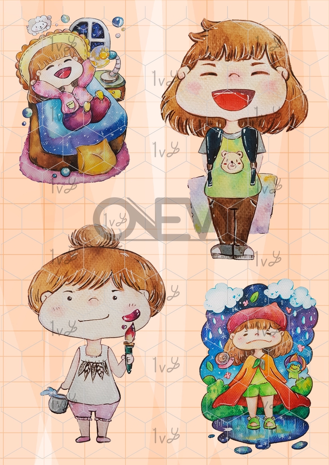 รับวาดภาพประกอบแบบการ์ตูนน่ารัก วาดภาพประกอบนิทาน วาดภาพประกอบเกมส์ออนไลน์