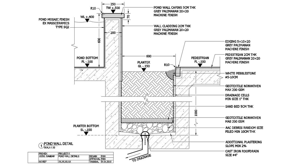 CAD Drawing - Gambar Drafting CAD Untuk Landscape - 3