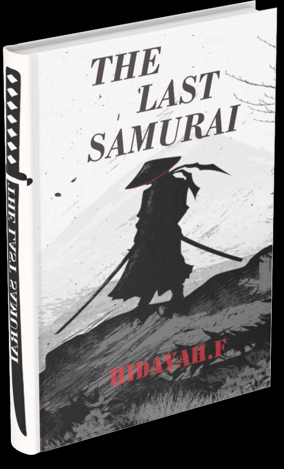 Sampul buku novel "The Last Samurai" dengan desain minimalis dan modern.