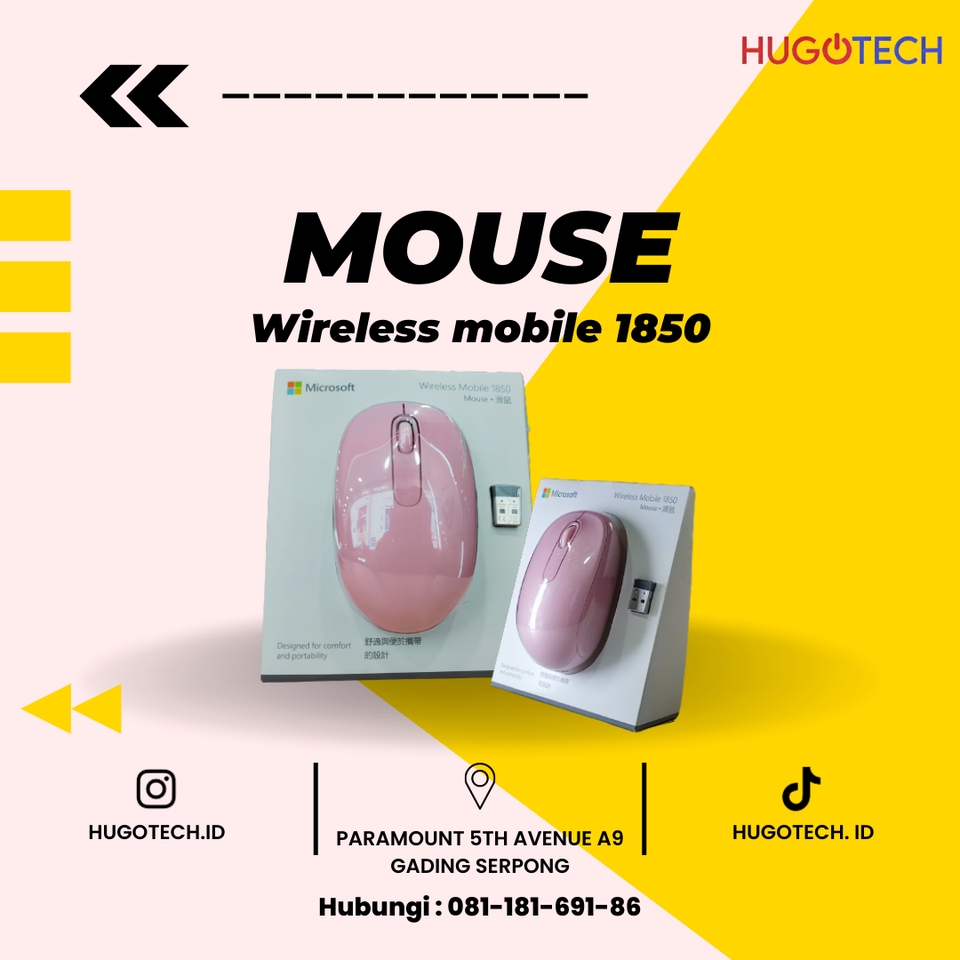 Desain logo mouse wireless mobile 1850, jasa desain logo profesional dan berkualitas.