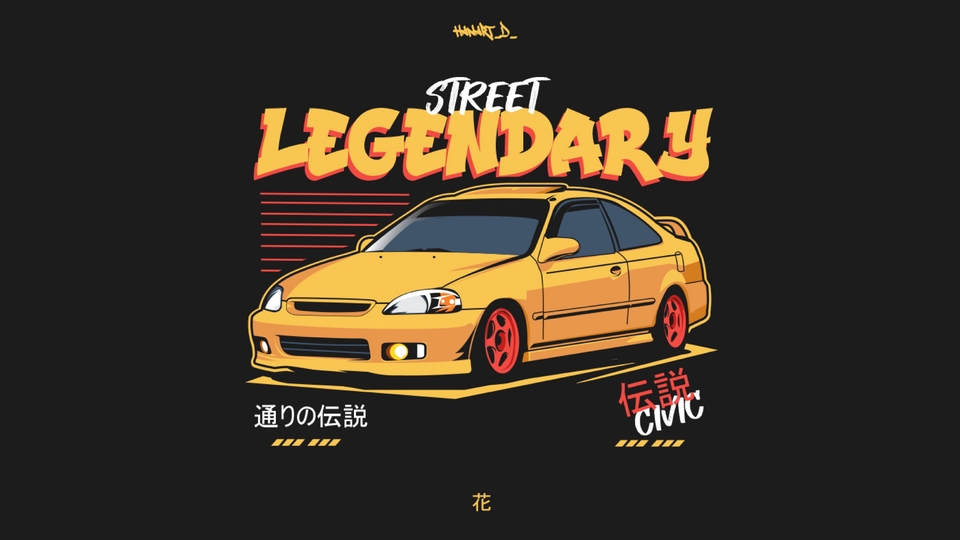 Desain Kaos & Motif - Desain mobil keren untuk T-shirt Anda - 9