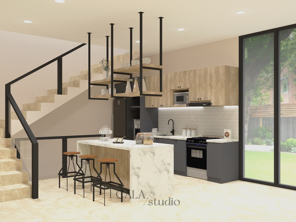3D & Perspektif - Design Interior dan Furniture (Rumah, Kitchen, Apartment, Cafe, dll) - 12